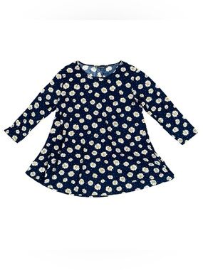 Navy Daisy Swing Tunic Top